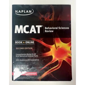 MCAT Behavioral Science Review Book + Online 2nd Edition Kaplan Scientfic Americ